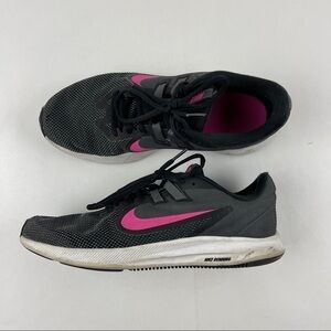 Nike Downshifter 9 Running Shoes Womens Size 9 Black Pink AQ7486-002